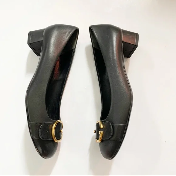 Gucci Sachalin Logo Low-heeled Round Toe Pump - Picture 4 of 13